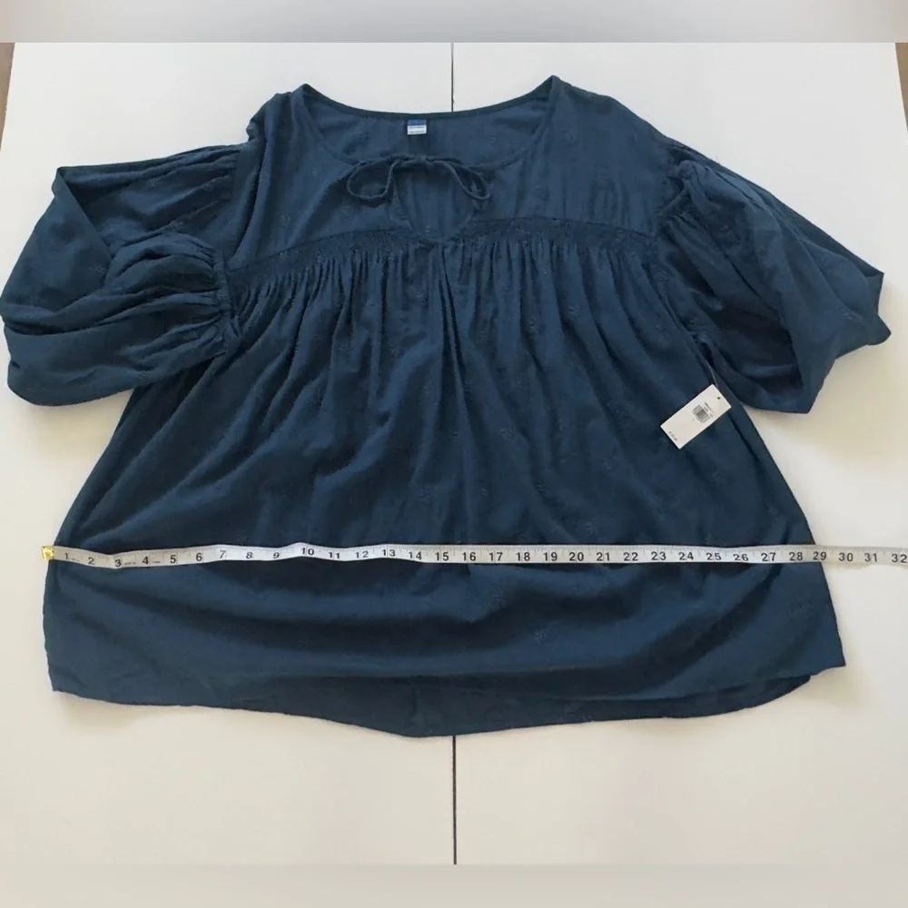Old Navy blue Blouse with Embroidered Details 💙 - Picture 2 of 8